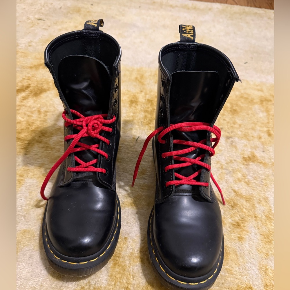 Dr. Martens- Black Leather Lace-Up Boots